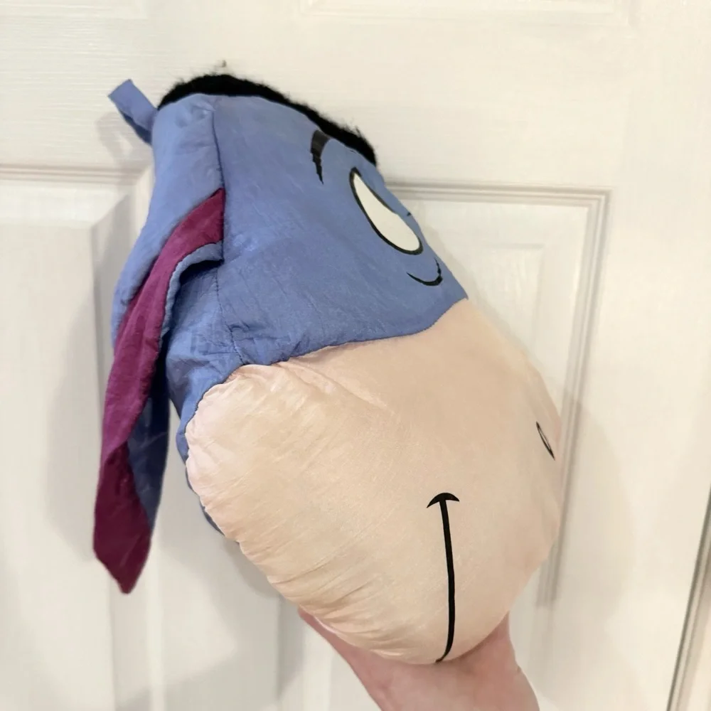 Vintage Y2K 90’s Disney Winnie the POOH Eeyore shaped face pillow
